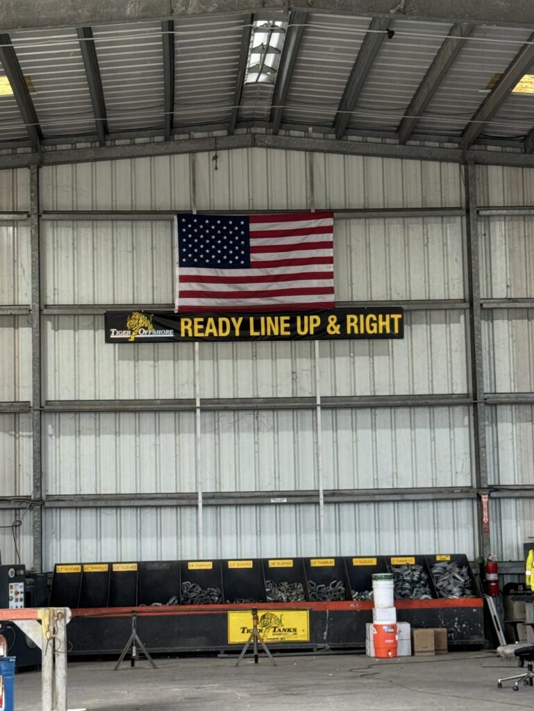 Ready Line Up and Right with US Flag